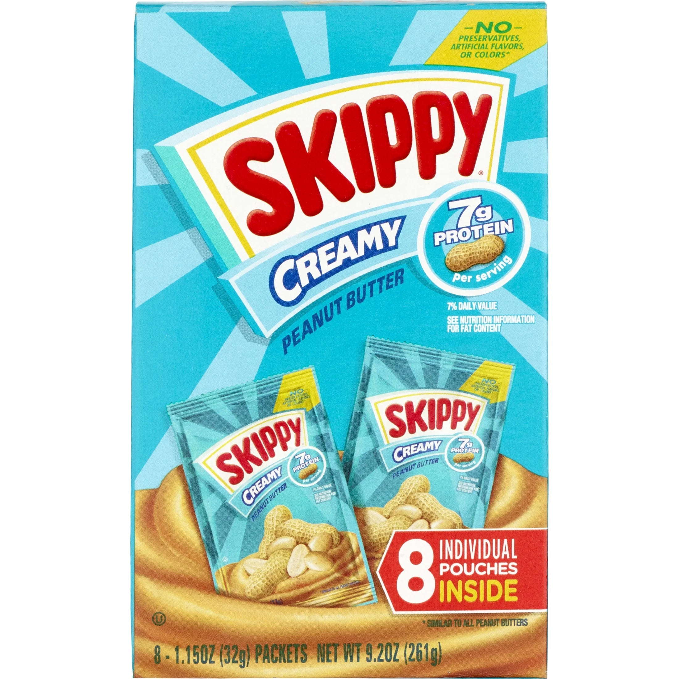 Creamy Peanut Butter Squeeze Packs, 1.15 oz (64 Pouches) X665