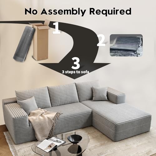 Modular Sectional Sofa with Ottoman, U-Shaped Deep Seat Couch for Living Room O870