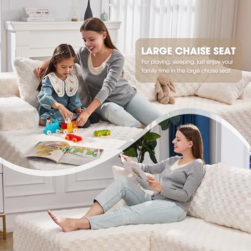 Modular L-Shape Sectional Sofa with Oversized Chaise A47792