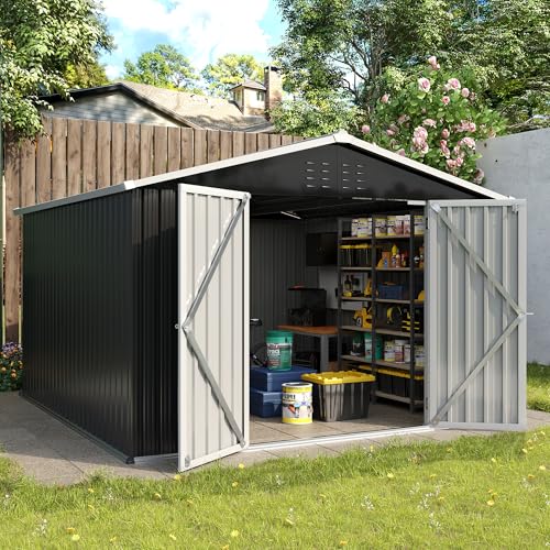 Outdoor Storage Shed 6 x 6 FT Resin Garden Shed with Lockable Door U891