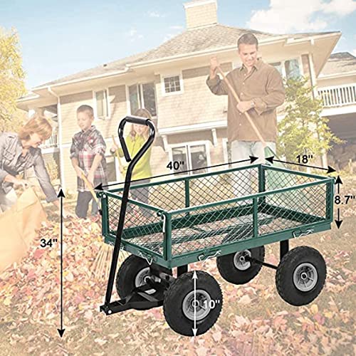 Garden Utility Wagon 400lb Capacity with Steel Frame and 10in Tires T103