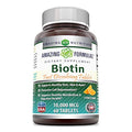 Amazing Formulas Biotin Fast Dissolve 10000 mcg Tablets Supplement | Strawberry Flavor | Vitamin B7 | Non-GMO | Gluten Free | Made in USA (120 Count)