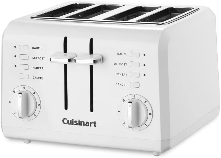 4-Slice Compact Plastic Toaster, White U710