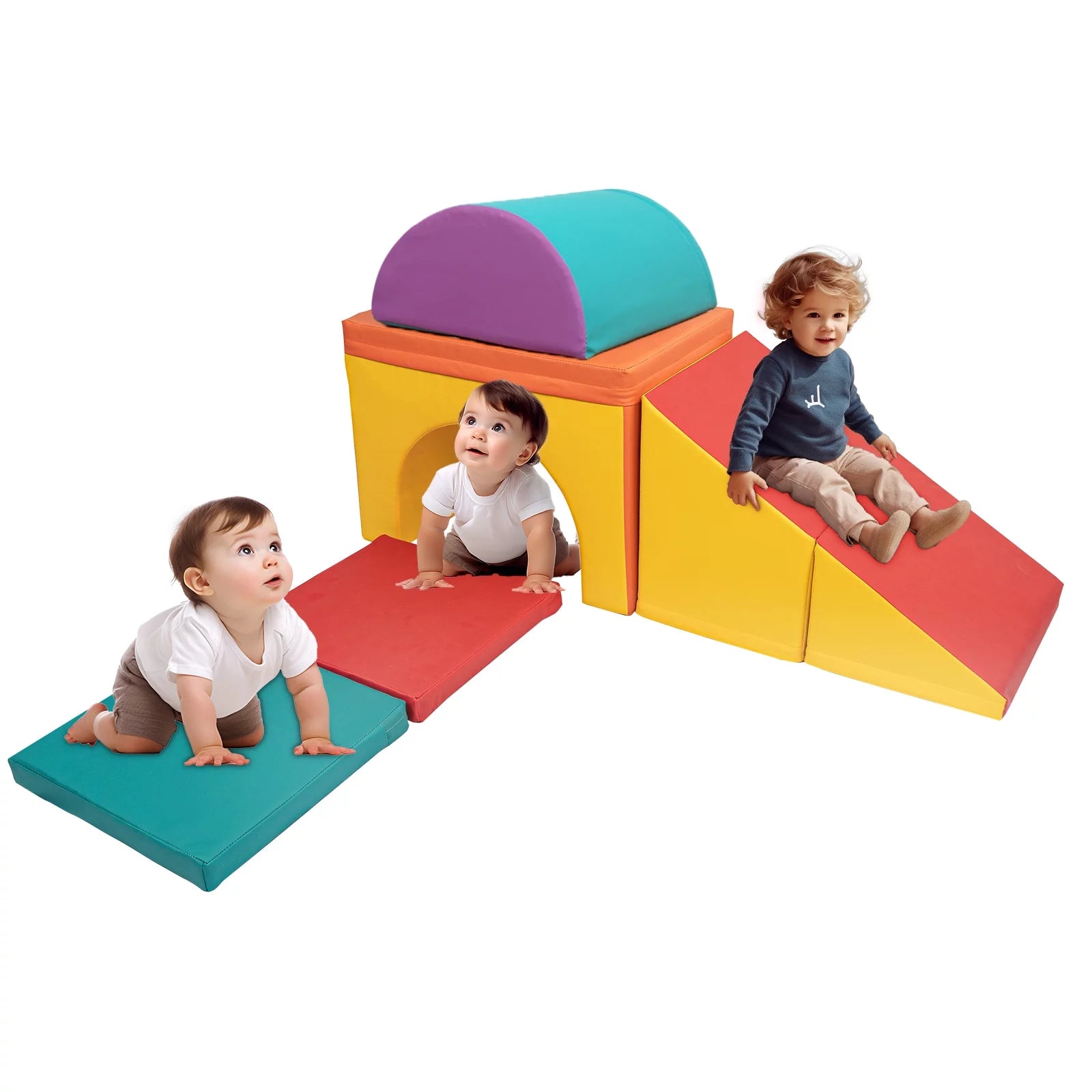 Kids Climbing Toys for Toddlers 1-3, Soft Foam Blocks Indoor Playset V685