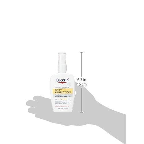 Daily Protection Face Lotion SPF 30 Sunscreen for Sensitive Dry Skin, Fragrance Free, 4 Fl Oz Z648318