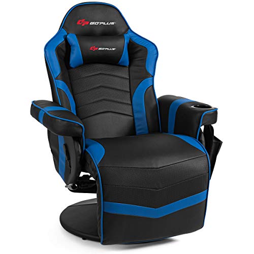 Massage Gaming Chair with Adjustable Backrest and Footrest G669073