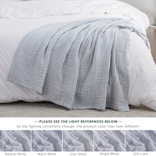 6 Layer Cotton Muslin Blanket King Size Sage Green P272945