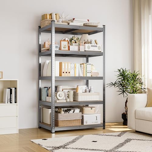 5-Tier Adjustable Metal Shelving Unit for Garage, Pantry, and Warehouse M7734