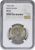 1936 S Rhode Island Commemorative Silver Half NGC MS65
