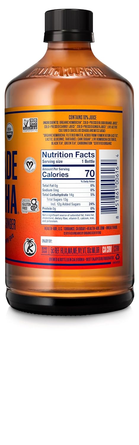 Blood Orange Carrot Ginger Kombucha, 16 fl oz C2179