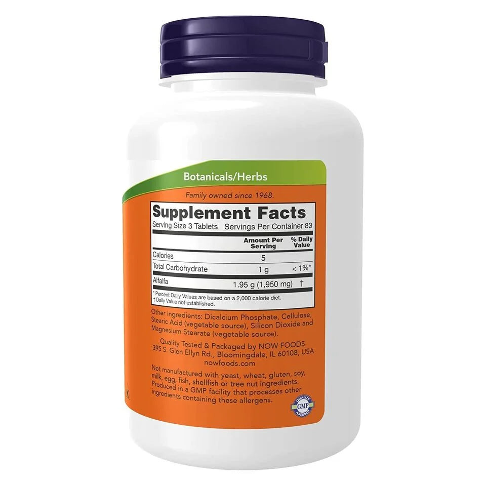 Alfalfa 650 mg Vitamin K Supplement, 250 Tablets C687498
