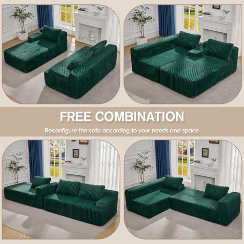 Modular L-Shape Sectional Sofa with Oversized Chaise A47792