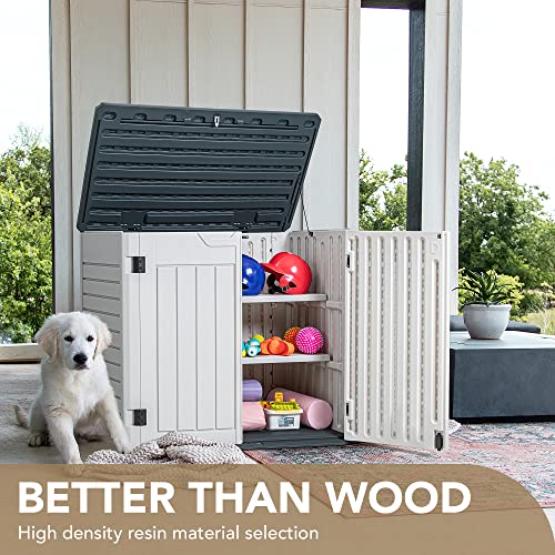 Outdoor Storage Shed 34 Cu Ft Waterproof Patio Tools Box G88135