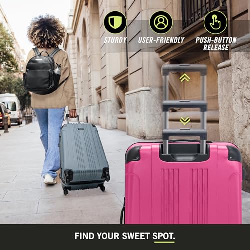 Lightweight Hardshell 4-Wheel Spinner Luggage, Teal, 20-Inch Carry On W59342