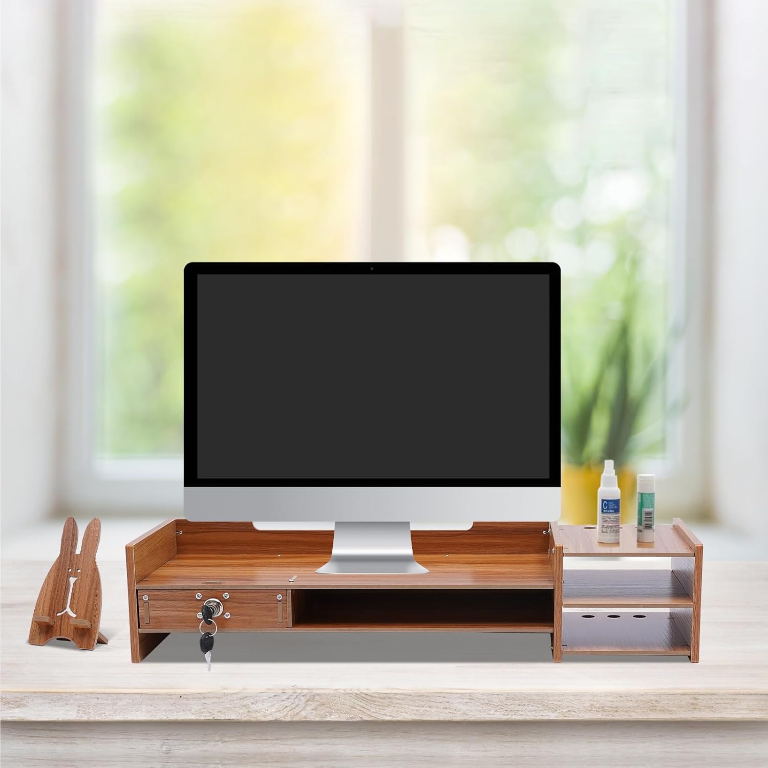 Monitor Stand Riser with Drawers, Desktop Organizer for Computer and Office G320