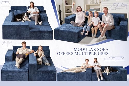 L-Shape Modular Sectional Sofa with Deep Seat, No Assembly Required C597556