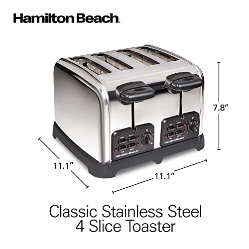 Retro 4 Slice Toaster with Wide Slots, Bagel & Defrost Settings R918
