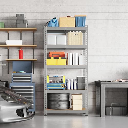 5-Tier Adjustable Metal Shelving Unit for Garage, Pantry, and Warehouse M7734