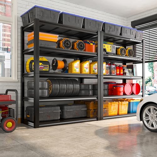 48" W Garage Shelving, Heavy Duty Adjustable Metal Storage Shelves N492
