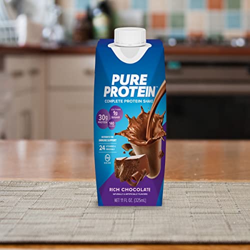 Strawberry Protein Shake, 30g Protein, Ready to Drink, 11oz Bottles, 12 Pack J47857