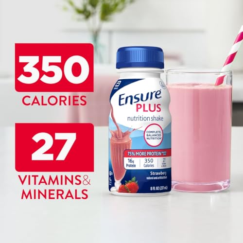 Strawberry Nutrition Shake Meal Replacement, 16g Protein, 8 fl oz, 24 Pack T587219