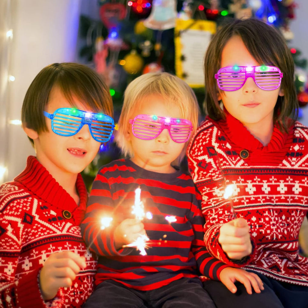 15 Pack Light Up LED Glasses for Kids Adults Party Favors X3283