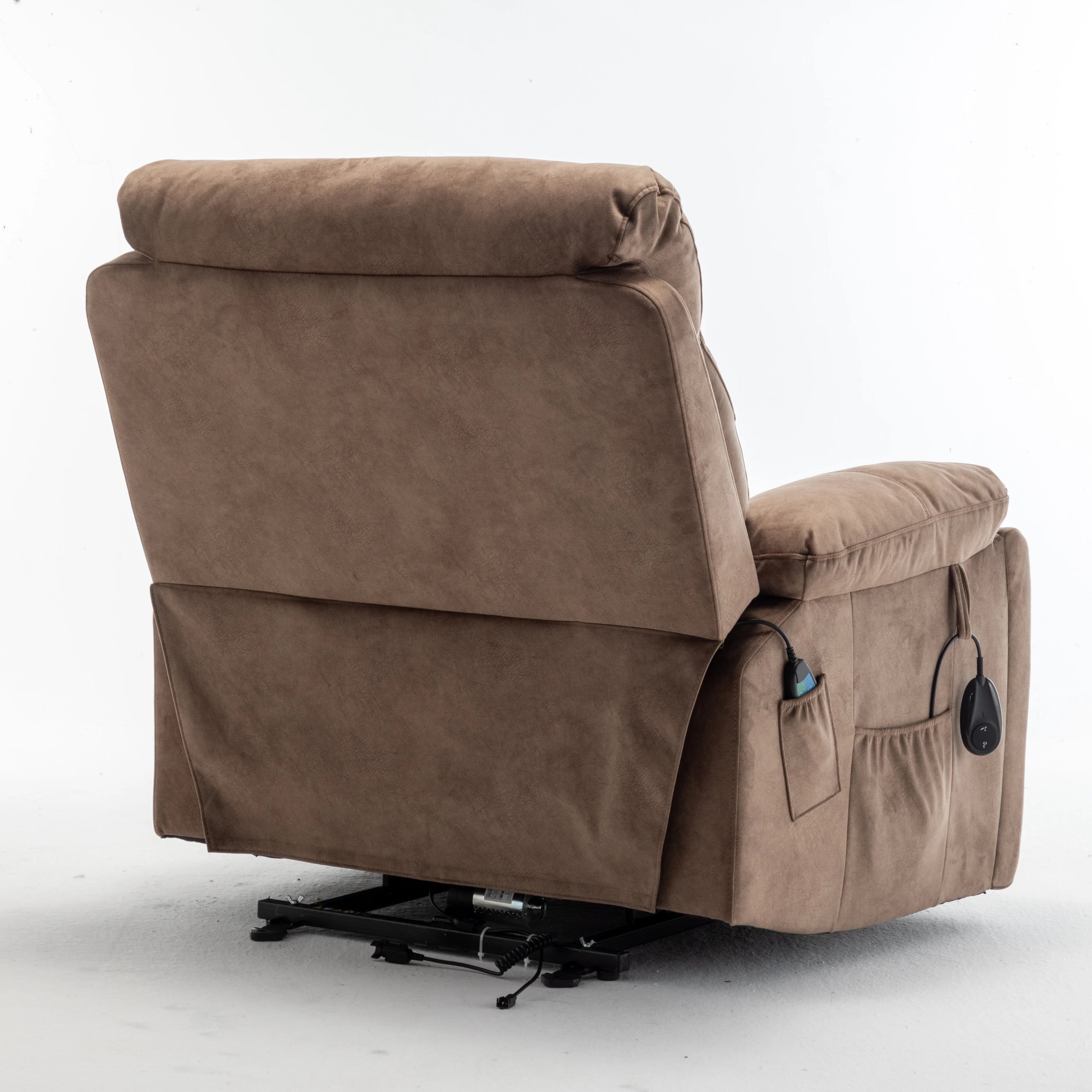 Electric Lift Recliner Chair with Heat and Massage, 3 Position, Dark Brown X83938