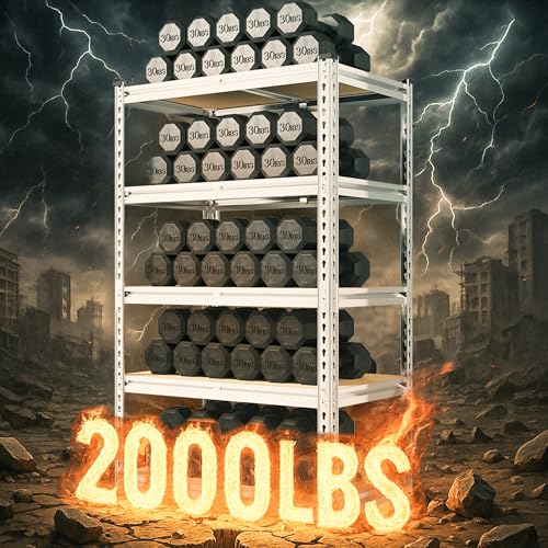 Storage Shelves 6 Tier Heavy Duty Metal Shelving Adjustable L7515