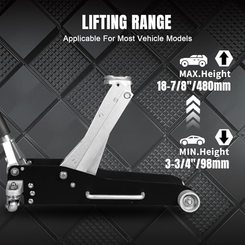 Hydraulic Low Profile Racing Floor Jack, 1.5 Ton Capacity E34626