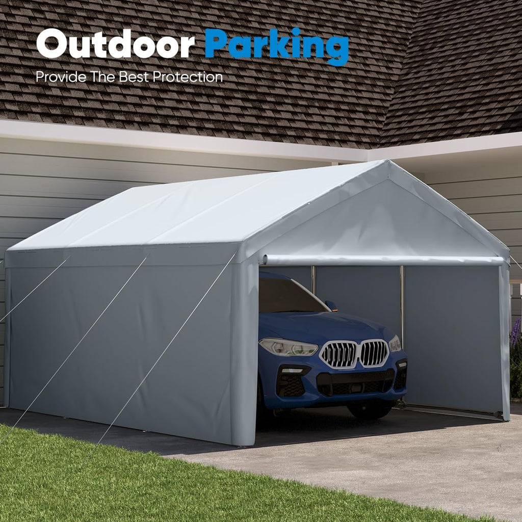 Heavy Duty Carport Galvanized Canopy Outdoor Boat Shelter C392581