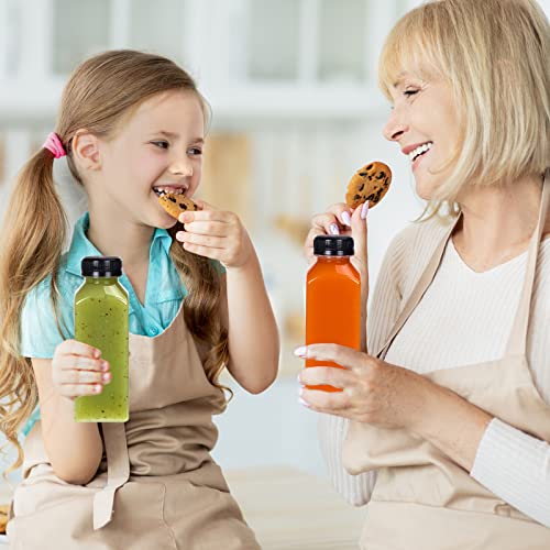 12oz Empty Plastic Juice Bottles with Black Lids J1274