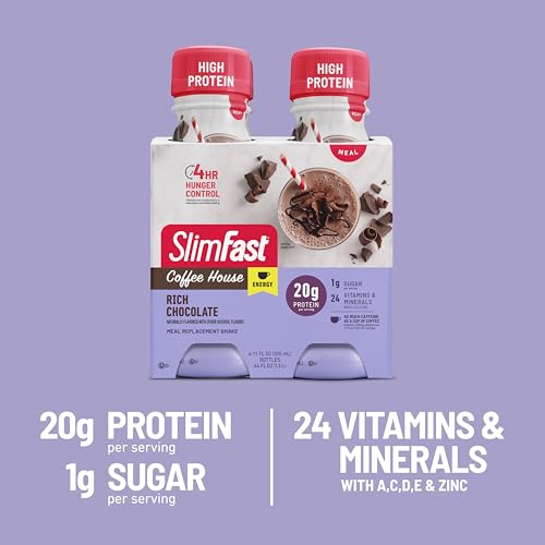 Protein Shake, Chocolate, 20g Protein, Meal Replacement, 12 Count B226310