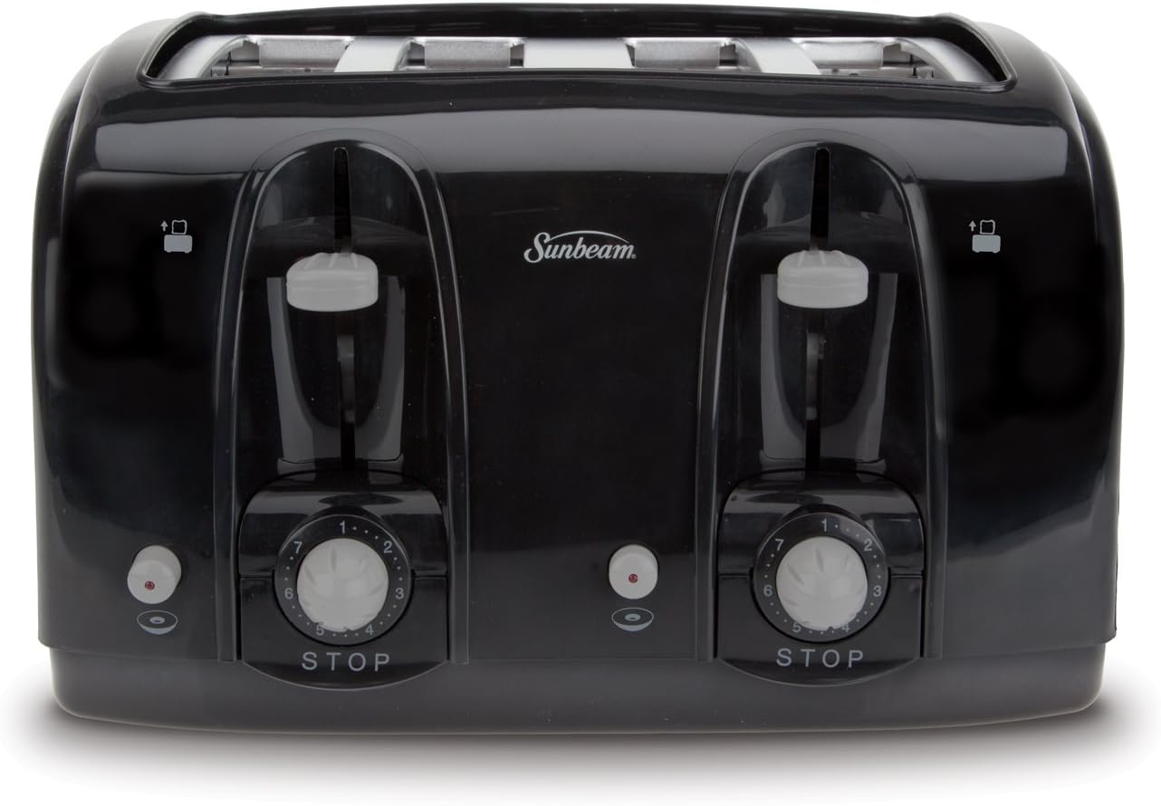 4-Slice Wide Slot Toaster, Black F5661