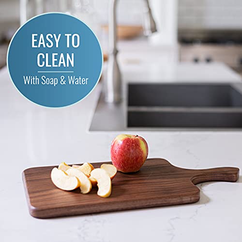 Dark Walnut Wood Cutting Board for Kitchen, Chopping and Serving, 16 x 8 V138952