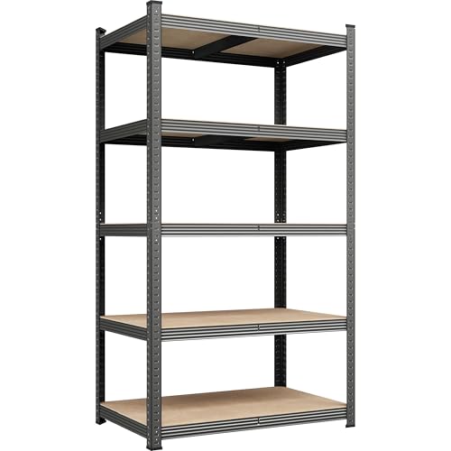 5-Tier Adjustable Metal Shelving Unit for Garage, Pantry, and Warehouse M7734