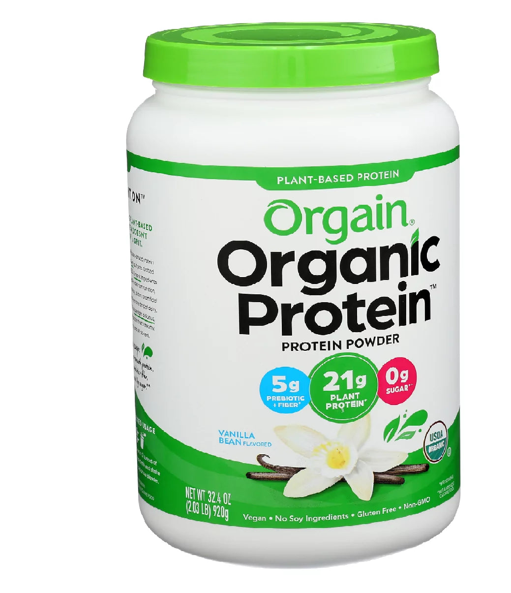 Organic Vanilla Bean Protein Powder, 2.05 lb D2925