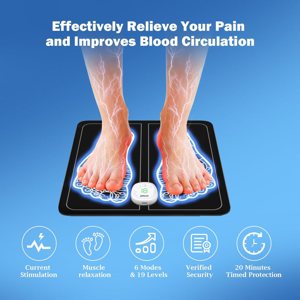 EMS Foot Massager Mat for Neuropathy Pain Relief with 6 Modes X7022