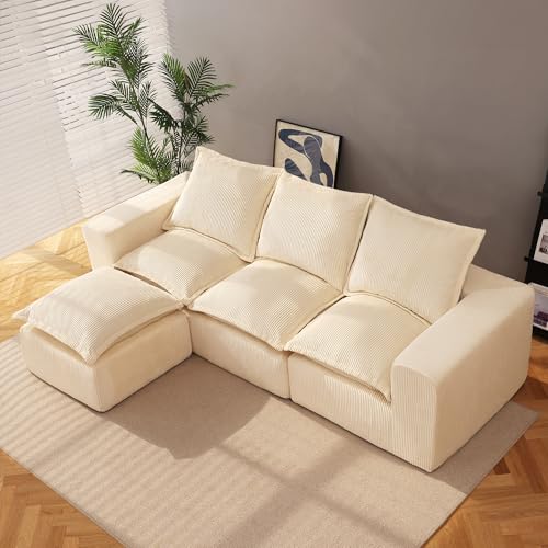 Modular Sectional Sofa with L-Shape Chaise, Deep Seat, No Assembly Required M95554
