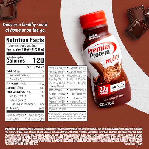 Chocolate Protein Shake Minis, 22g Protein, 8.75 fl oz, Pack of 12 O337794