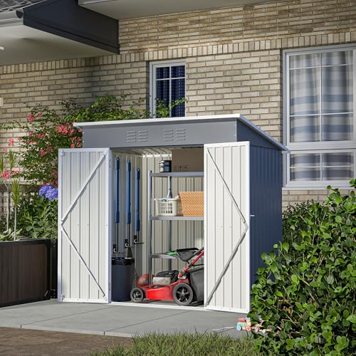 Outdoor Storage Shed, Heavy-Duty All-Weather Tool Shed with Lockable Doors C3585