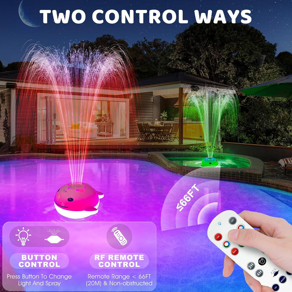 Floating Pool Fountain with Lights and Remote G183