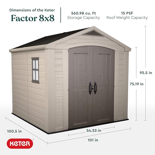 Outdoor Resin Storage Shed for Patio Furniture and Yard Tools R685