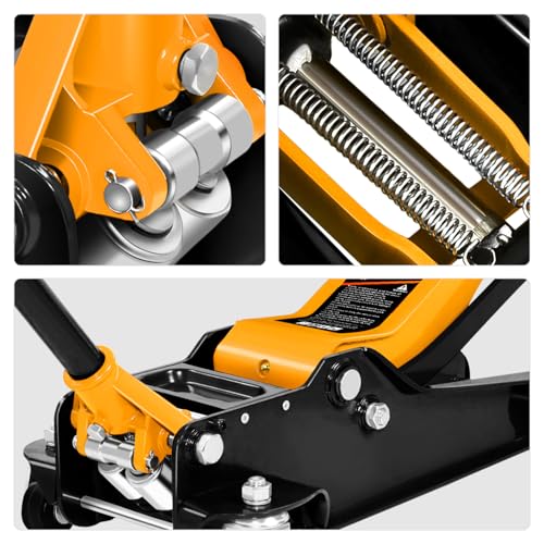 Floor Jack 3 Ton Capacity, Low Profile Heavy Duty Hydraulic Car Jack, Lifting Range 3"-20" O821