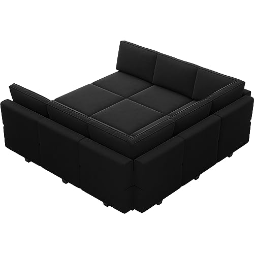 Modular Velvet Sectional Sofa with Chaise Lounge and Storage X4138