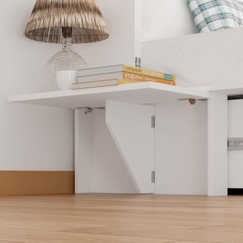 Twin Murphy Bed with Charging Station and Drawer R7073