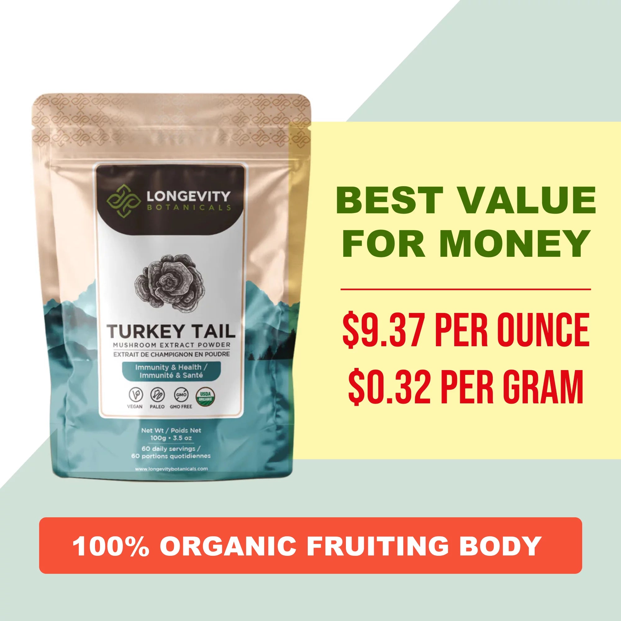 Organic Turkey Tail Mushroom Supplement Powder L73013