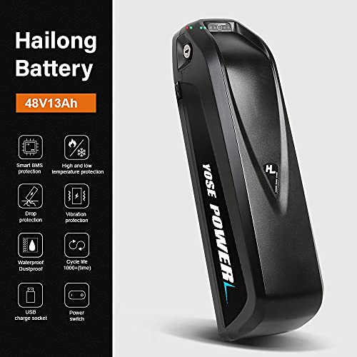 Ebike Battery 36V 13Ah Down Tube Lithium-Ion for Electric Bicycle I3593