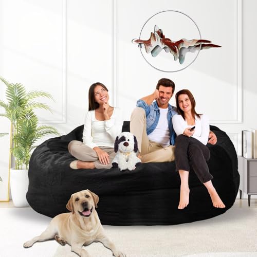 Bean Bag Chair for Adults 3FT, Soft Removable Cover, Light Gray X3039