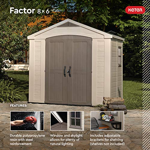 Outdoor Resin Storage Shed for Patio Furniture and Yard Tools R685