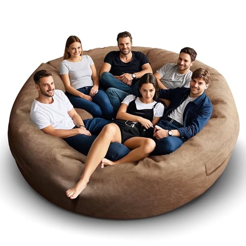Bean Bag Chair for Adults 3FT, Soft Removable Cover, Light Gray X3039
